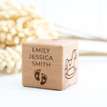 Load image into Gallery viewer, Wooden Birth Details Block
