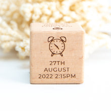 Load image into Gallery viewer, Wooden Birth Details Block
