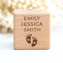 Load image into Gallery viewer, Wooden Birth Details Block