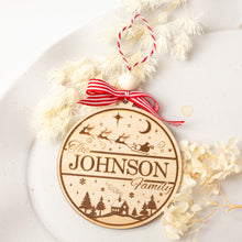 Load image into Gallery viewer, Christmas round ornament V1