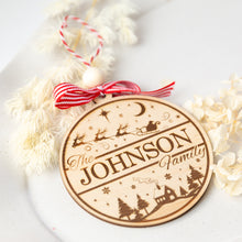 Load image into Gallery viewer, Christmas round ornament V1