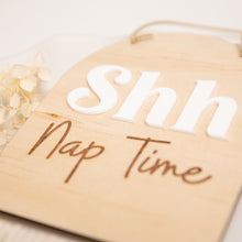Load image into Gallery viewer, Nap time macrame sign