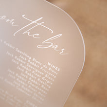 Load image into Gallery viewer, Frosted Menu