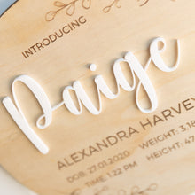 Load image into Gallery viewer, Leaf birth plaque