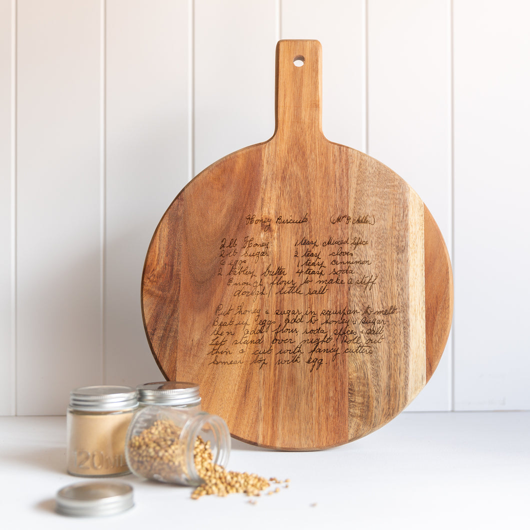 Recipe serving board