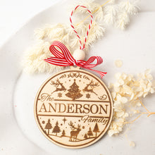 Load image into Gallery viewer, Christmas round ornament C10
