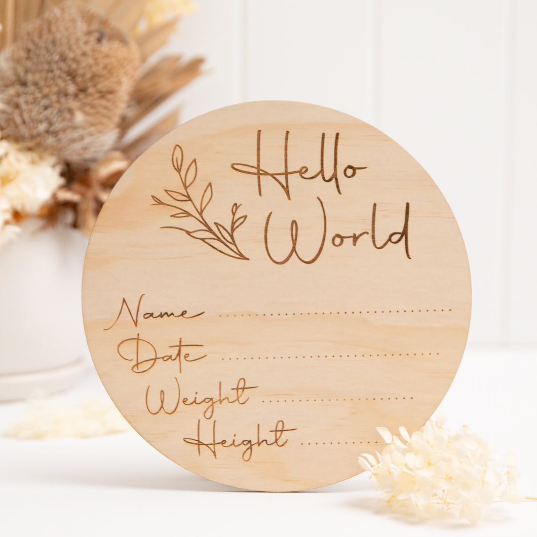 Hello World Plaque