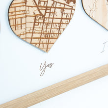Load image into Gallery viewer, Love Story Map Frame – Hi, Yes, I Do
