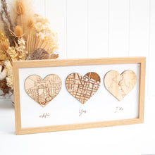 Load image into Gallery viewer, Love Story Map Frame – Hi, Yes, I Do
