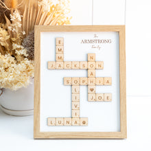 Load image into Gallery viewer, Scrabble Family Name Frame
