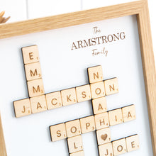 Load image into Gallery viewer, Scrabble Family Name Frame
