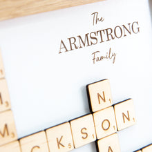 Load image into Gallery viewer, Scrabble Family Name Frame
